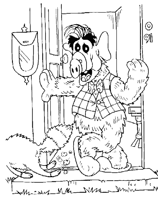 Раскраска: Alf (мультфильмы) #33684 - Бесплатные раскраски для печати