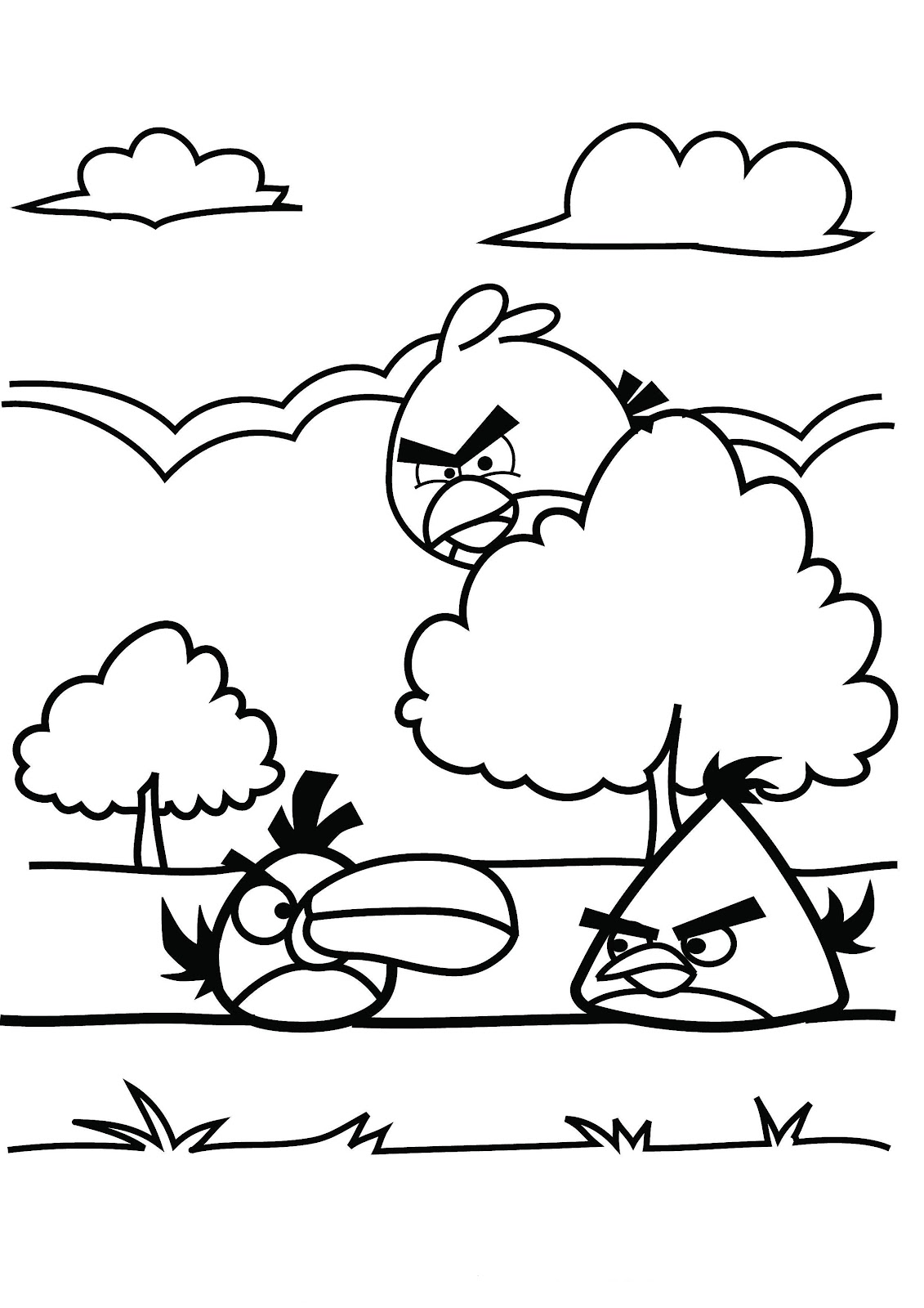 Раскраска: Angry Birds (мультфильмы) #25071 - Бесплатные раскраски для печати