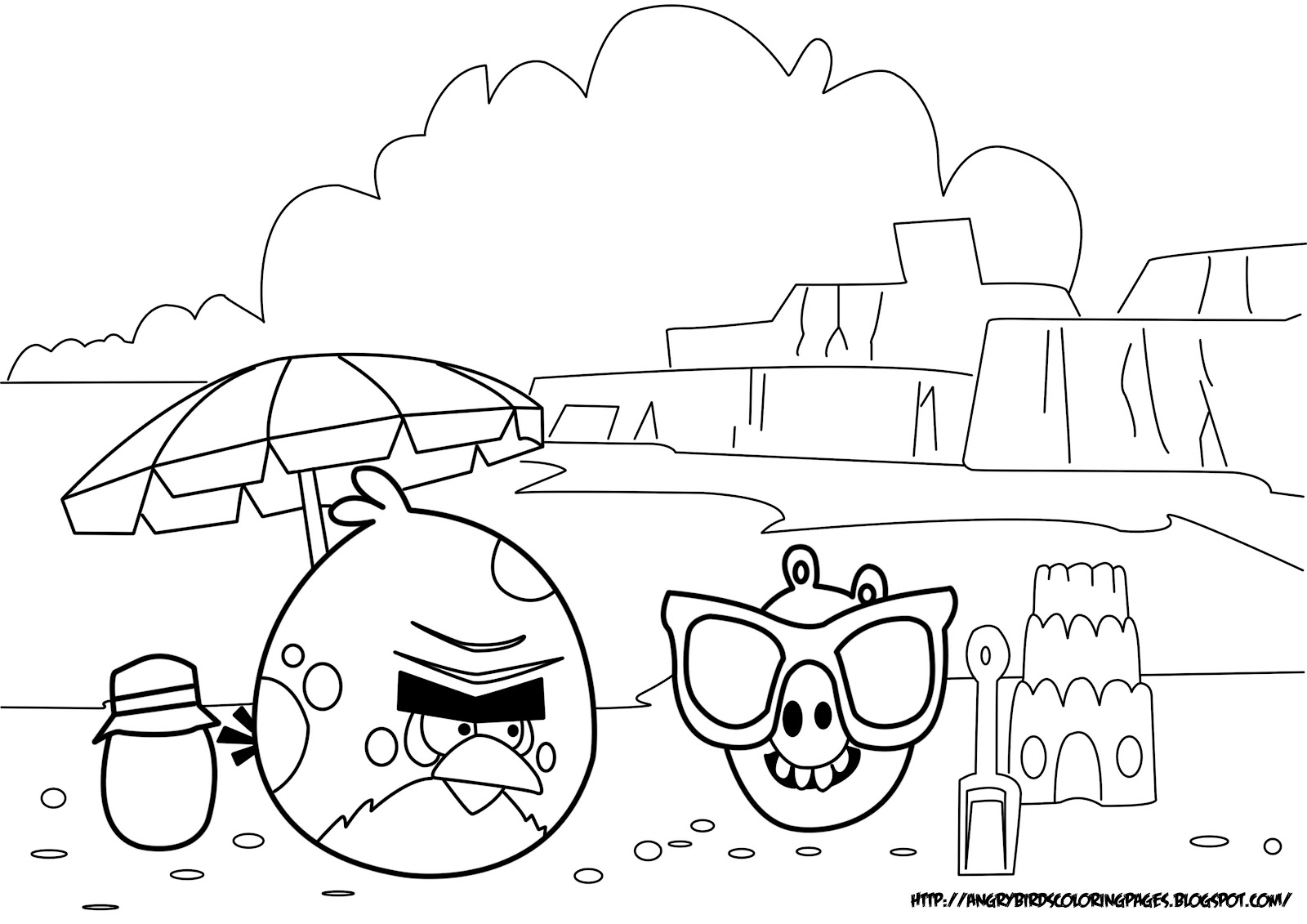 Раскраска: Angry Birds (мультфильмы) #25076 - Бесплатные раскраски для печати