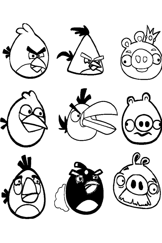 Раскраска: Angry Birds (мультфильмы) #25106 - Бесплатные раскраски для печати
