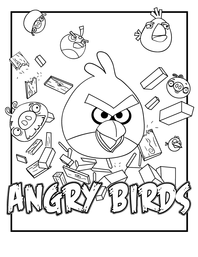 Раскраска: Angry Birds (мультфильмы) #25107 - Бесплатные раскраски для печати