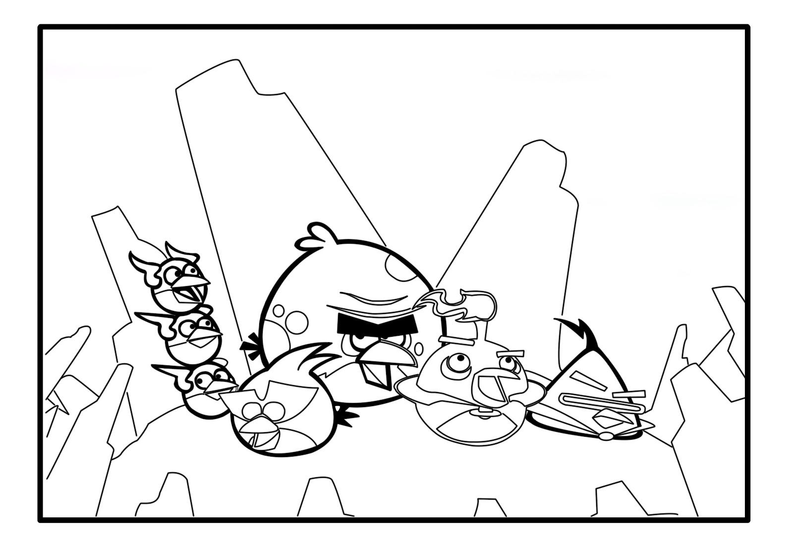 Раскраска: Angry Birds (мультфильмы) #25112 - Бесплатные раскраски для печати