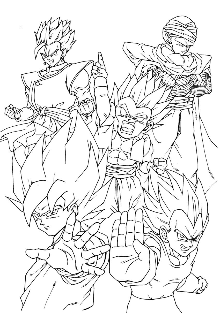 Раскраска: Dragon Ball Z (мультфильмы) #38486 - Бесплатные раскраски для печати
