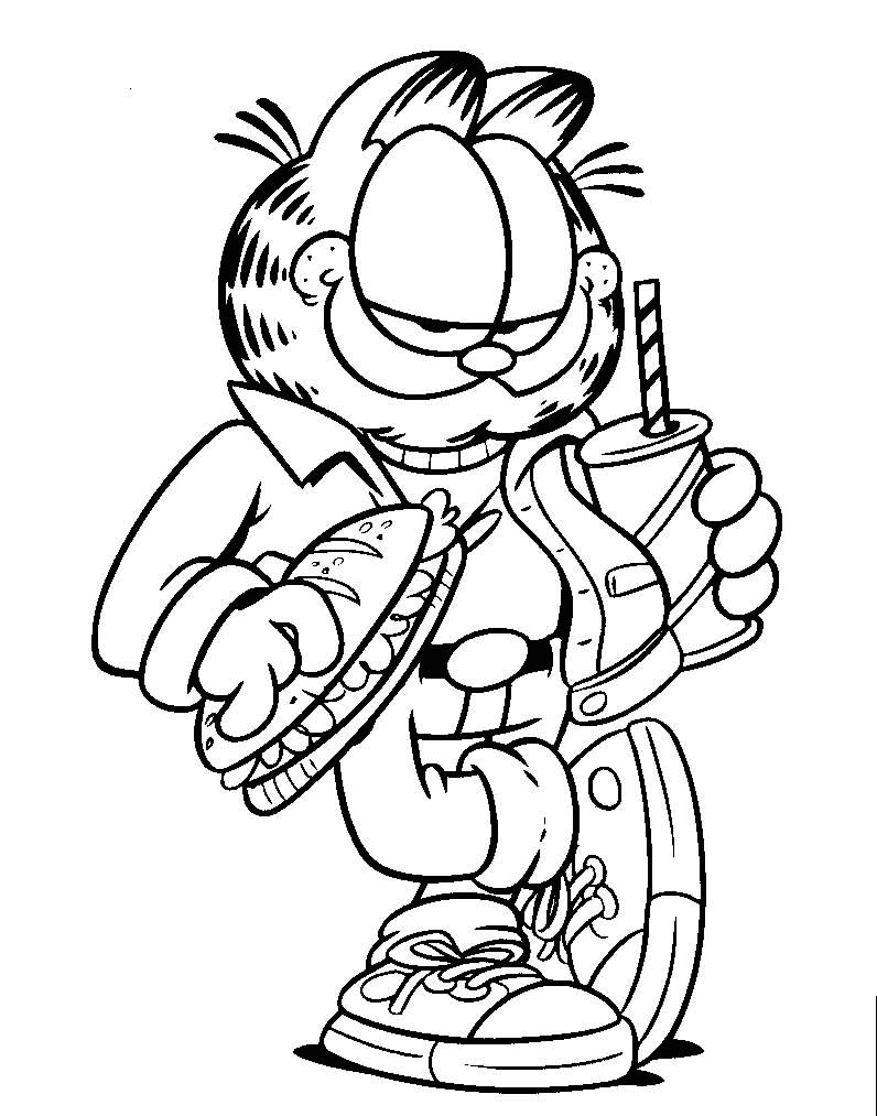 Раскраска: Garfield (мультфильмы) #26114 - Бесплатные раскраски для печати