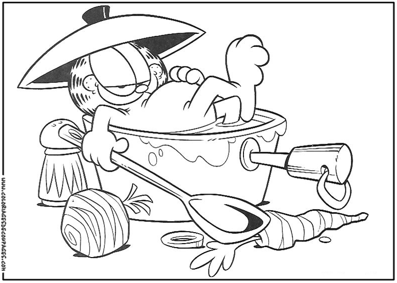 Раскраска: Garfield (мультфильмы) #26190 - Бесплатные раскраски для печати