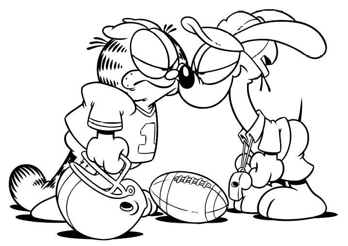 Раскраска: Garfield (мультфильмы) #26191 - Бесплатные раскраски для печати