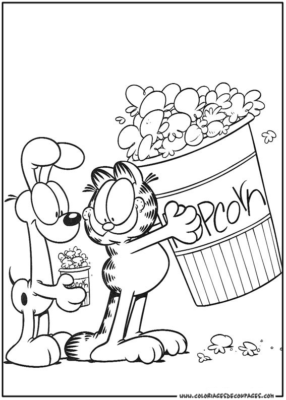 Раскраска: Garfield (мультфильмы) #26196 - Бесплатные раскраски для печати