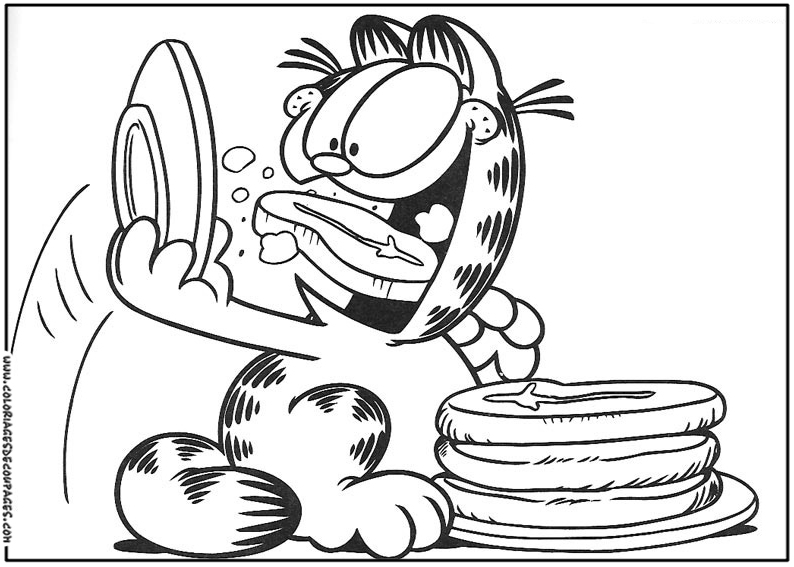 Раскраска: Garfield (мультфильмы) #26207 - Бесплатные раскраски для печати