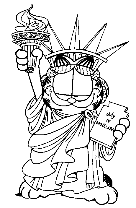 Раскраска: Garfield (мультфильмы) #26215 - Бесплатные раскраски для печати