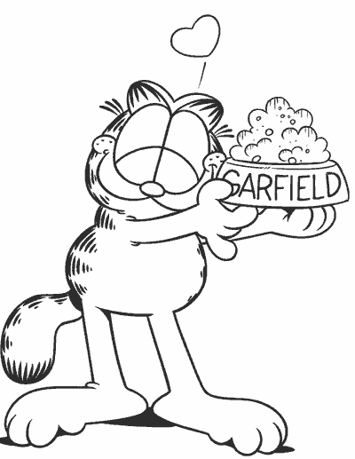 Раскраска: Garfield (мультфильмы) #26230 - Бесплатные раскраски для печати