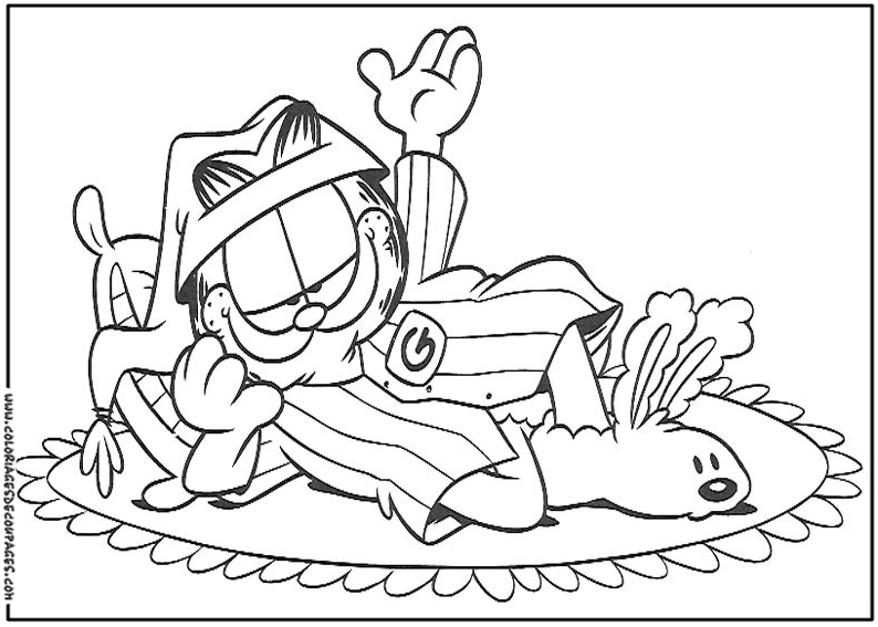 Раскраска: Garfield (мультфильмы) #26302 - Бесплатные раскраски для печати