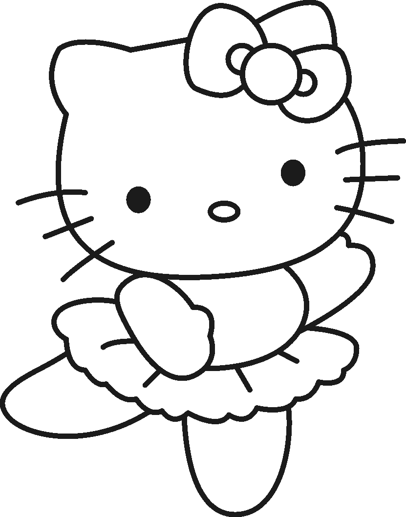 Раскраска: Привет котенок (мультфильмы) #36726 - Бесплатные раскраски для печати