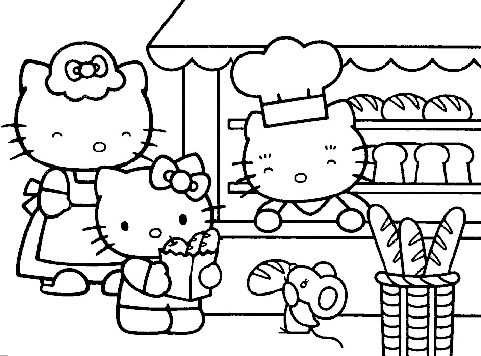 Раскраска: Привет котенок (мультфильмы) #36727 - Бесплатные раскраски для печати