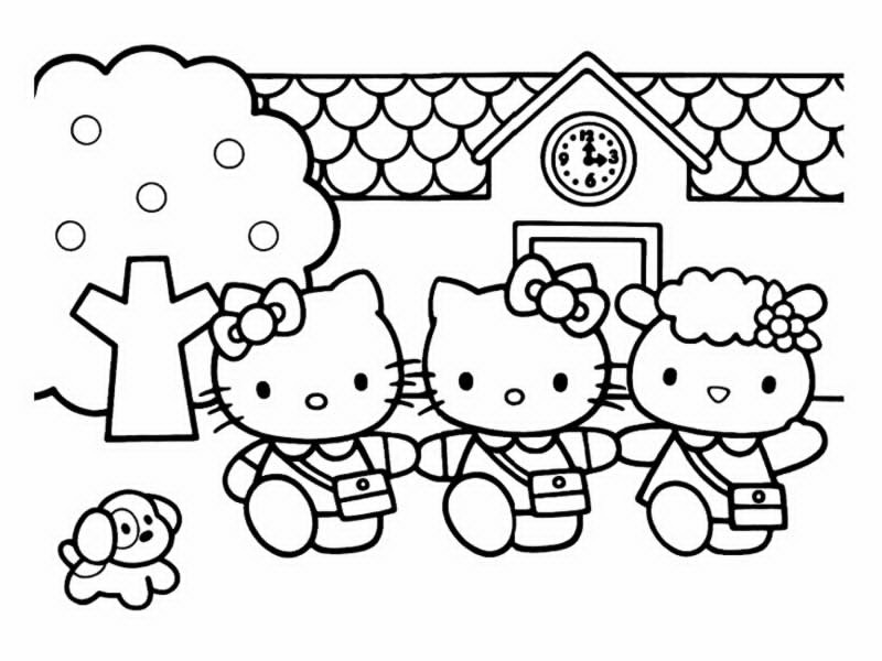 Раскраска: Привет котенок (мультфильмы) #36729 - Бесплатные раскраски для печати