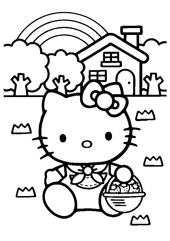 Раскраска: Привет котенок (мультфильмы) #36741 - Бесплатные раскраски для печати
