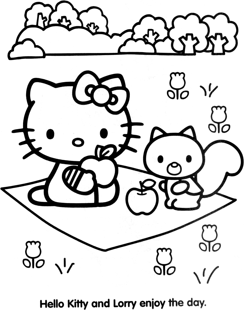 Раскраска: Привет котенок (мультфильмы) #36754 - Бесплатные раскраски для печати