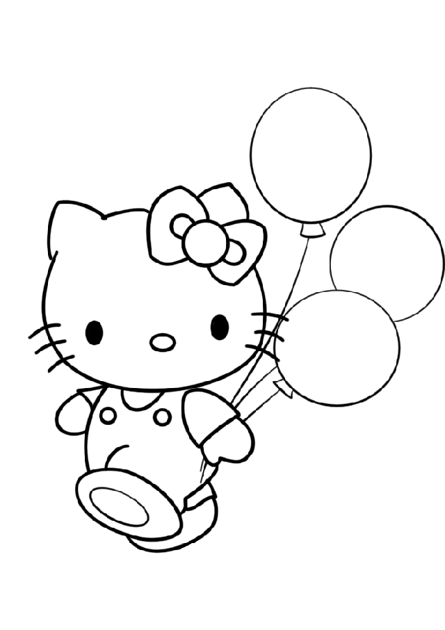 Раскраска: Привет котенок (мультфильмы) #36763 - Бесплатные раскраски для печати