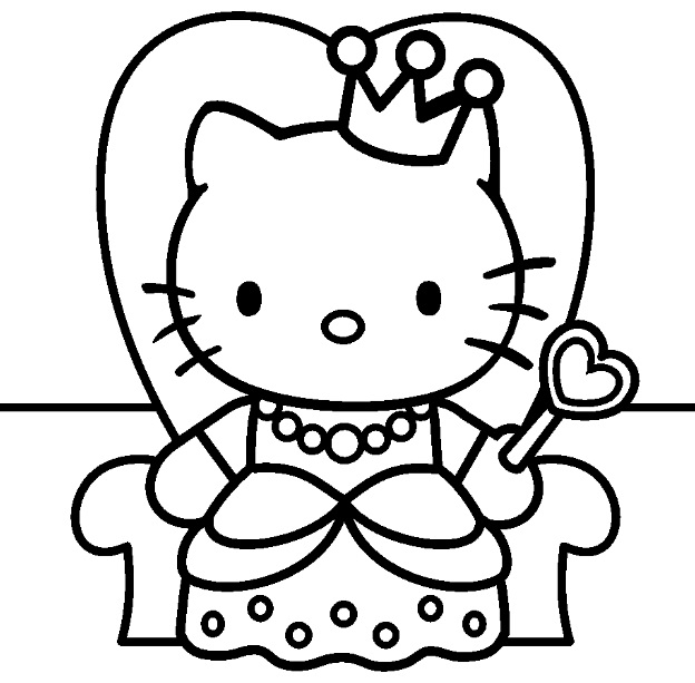 Раскраска: Привет котенок (мультфильмы) #36772 - Бесплатные раскраски для печати