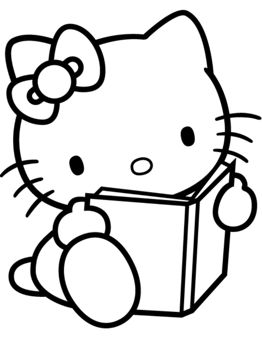 Раскраска: Привет котенок (мультфильмы) #36781 - Бесплатные раскраски для печати