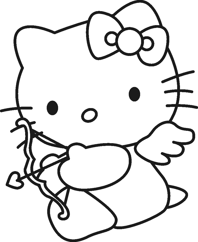 Раскраска: Привет котенок (мультфильмы) #36782 - Бесплатные раскраски для печати