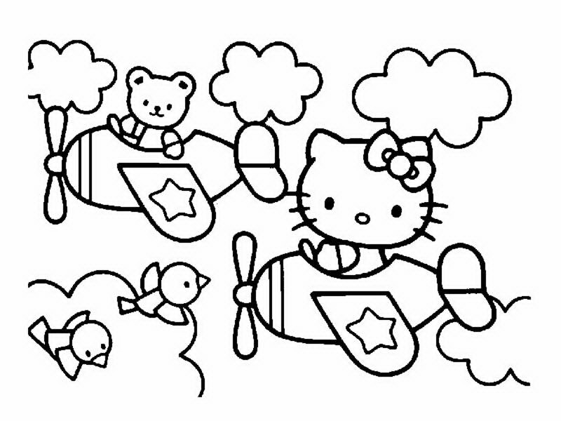Раскраска: Привет котенок (мультфильмы) #36784 - Бесплатные раскраски для печати