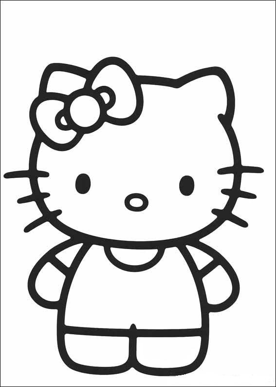 Раскраска: Привет котенок (мультфильмы) #36791 - Бесплатные раскраски для печати