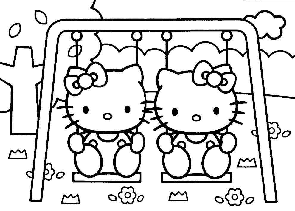 Раскраска: Привет котенок (мультфильмы) #36813 - Бесплатные раскраски для печати