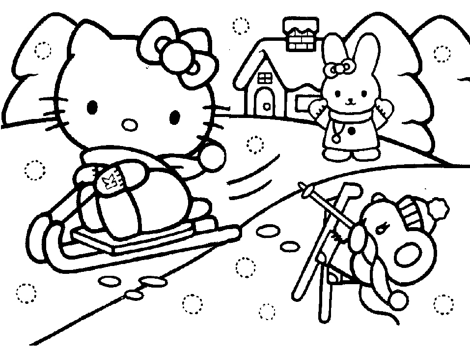 Раскраска: Привет котенок (мультфильмы) #36816 - Бесплатные раскраски для печати