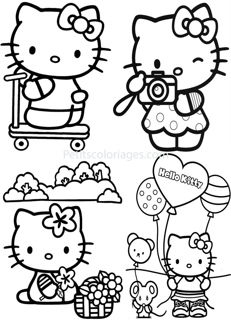 Раскраска: Привет котенок (мультфильмы) #36826 - Бесплатные раскраски для печати