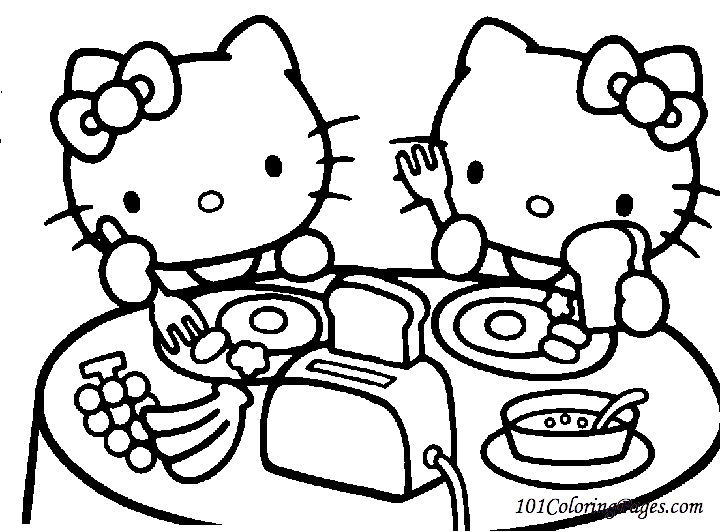 Раскраска: Привет котенок (мультфильмы) #36845 - Бесплатные раскраски для печати