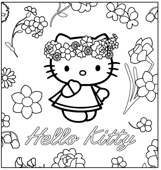 Раскраска: Привет котенок (мультфильмы) #36858 - Бесплатные раскраски для печати
