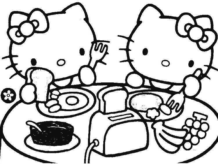 Раскраска: Привет котенок (мультфильмы) #36895 - Бесплатные раскраски для печати