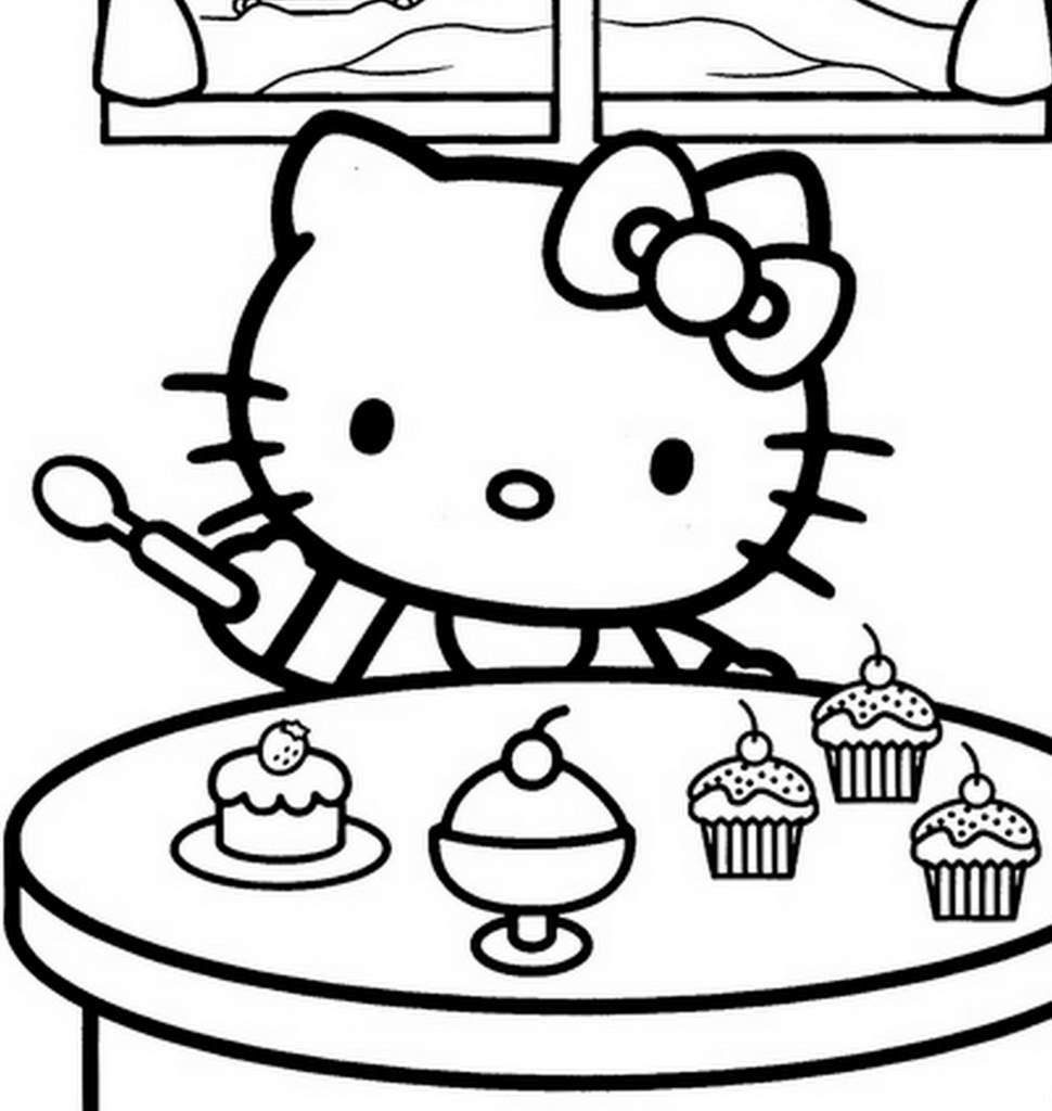 Раскраска: Привет котенок (мультфильмы) #36925 - Бесплатные раскраски для печати