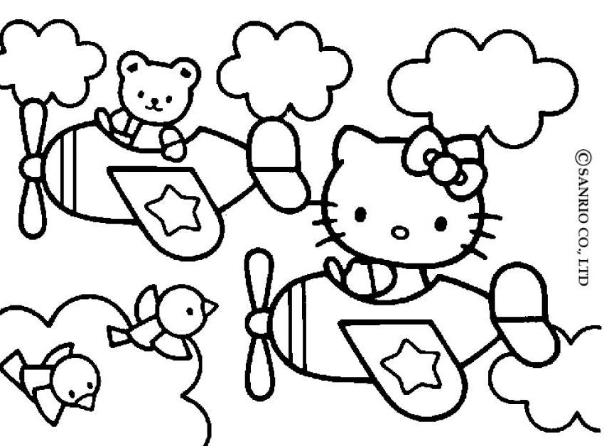 Раскраска: Привет котенок (мультфильмы) #36935 - Бесплатные раскраски для печати