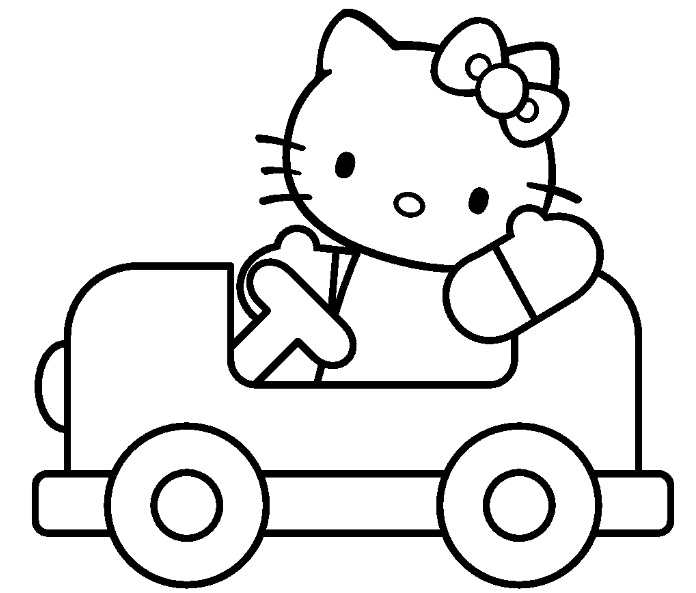Раскраска: Привет котенок (мультфильмы) #36963 - Бесплатные раскраски для печати
