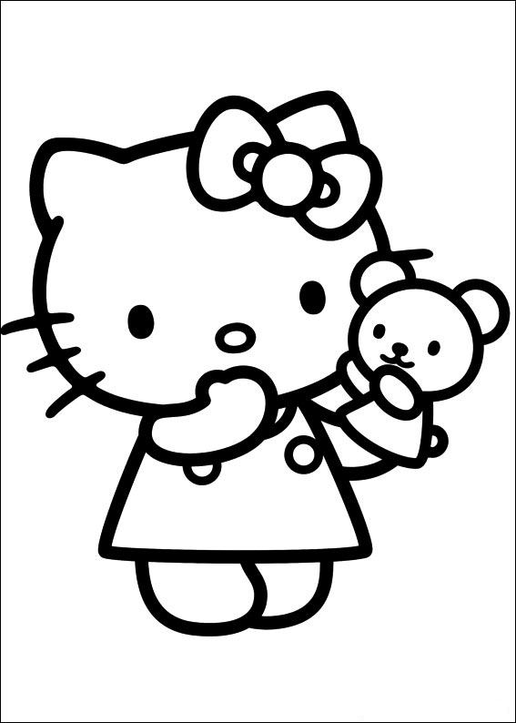 Раскраска: Привет котенок (мультфильмы) #36986 - Бесплатные раскраски для печати