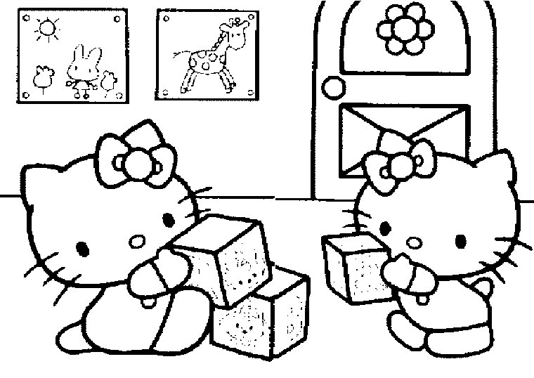 Раскраска: Привет котенок (мультфильмы) #37018 - Бесплатные раскраски для печати