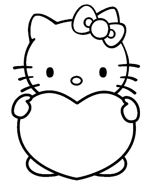 Раскраска: Привет котенок (мультфильмы) #37036 - Бесплатные раскраски для печати