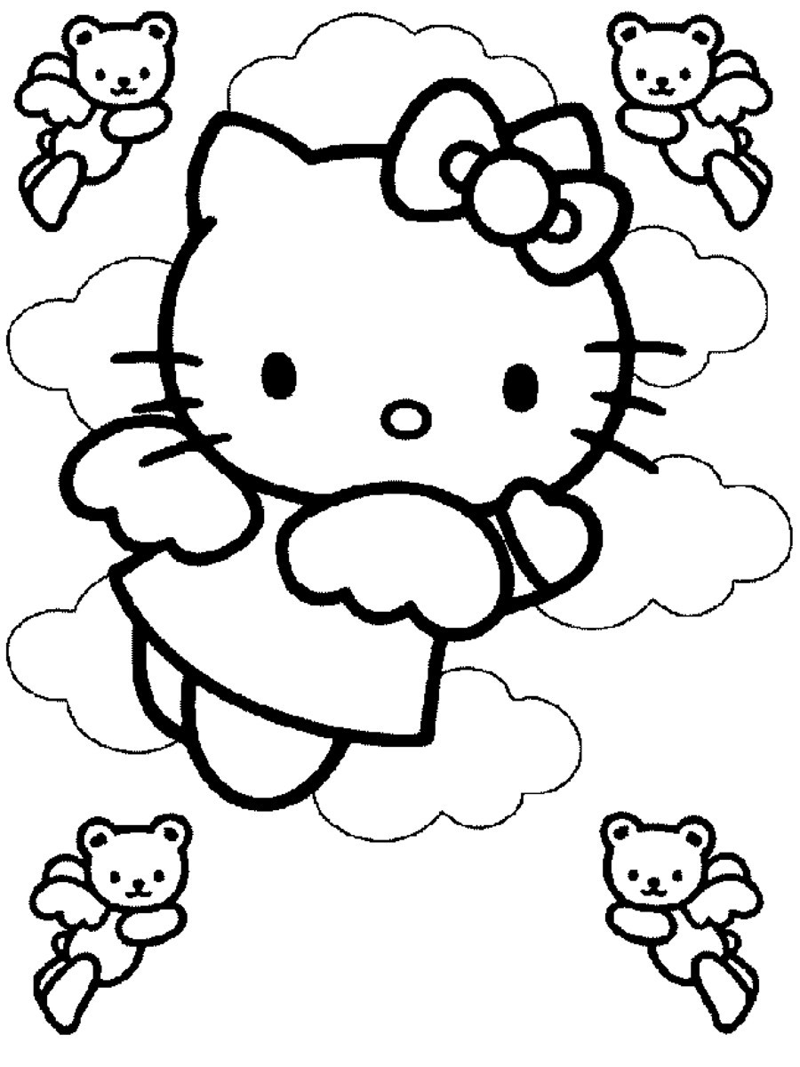 Раскраска: Привет котенок (мультфильмы) #37047 - Бесплатные раскраски для печати
