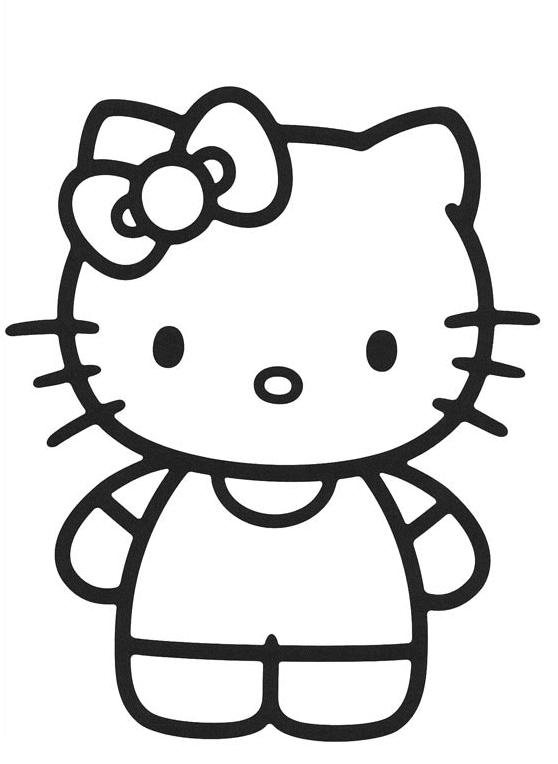Раскраска: Привет котенок (мультфильмы) #37049 - Бесплатные раскраски для печати