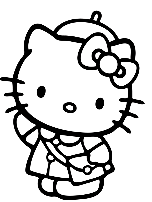 Раскраска: Привет котенок (мультфильмы) #37061 - Бесплатные раскраски для печати