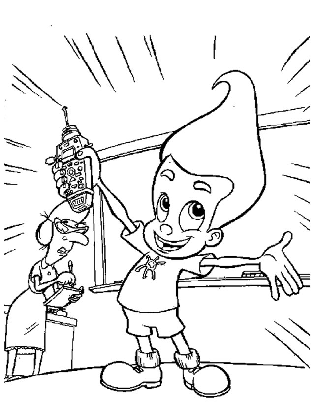 Раскраска: Джимми Нейтрон (мультфильмы) #48892 - Бесплатные раскраски для печати