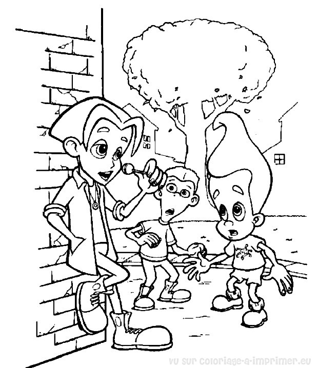 Раскраска: Джимми Нейтрон (мультфильмы) #48893 - Бесплатные раскраски для печати
