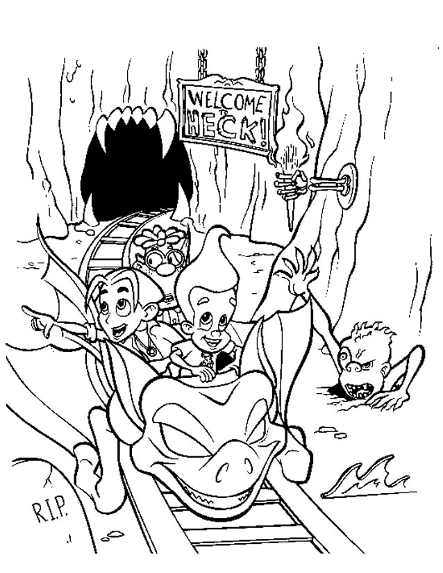 Раскраска: Джимми Нейтрон (мультфильмы) #48907 - Бесплатные раскраски для печати