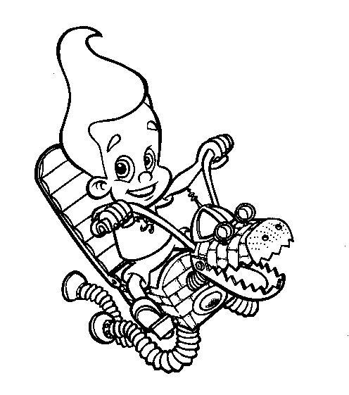 Раскраска: Джимми Нейтрон (мультфильмы) #48912 - Бесплатные раскраски для печати