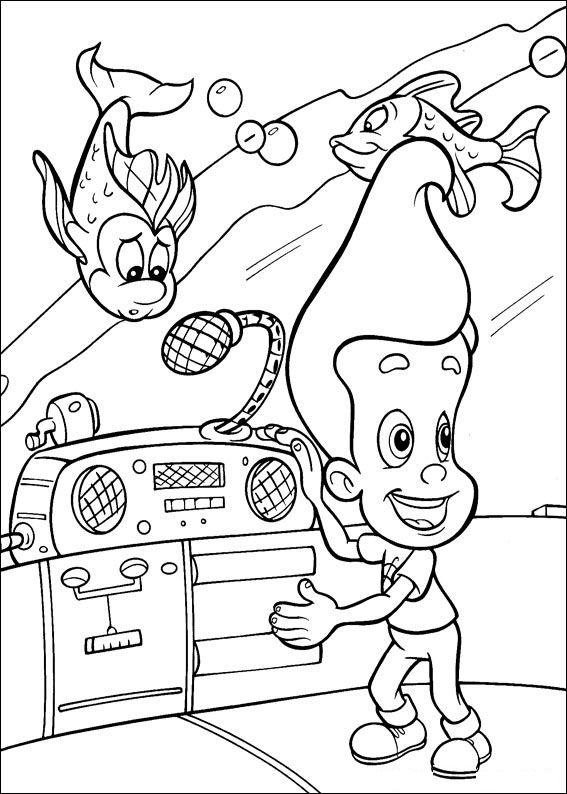 Раскраска: Джимми Нейтрон (мультфильмы) #48916 - Бесплатные раскраски для печати