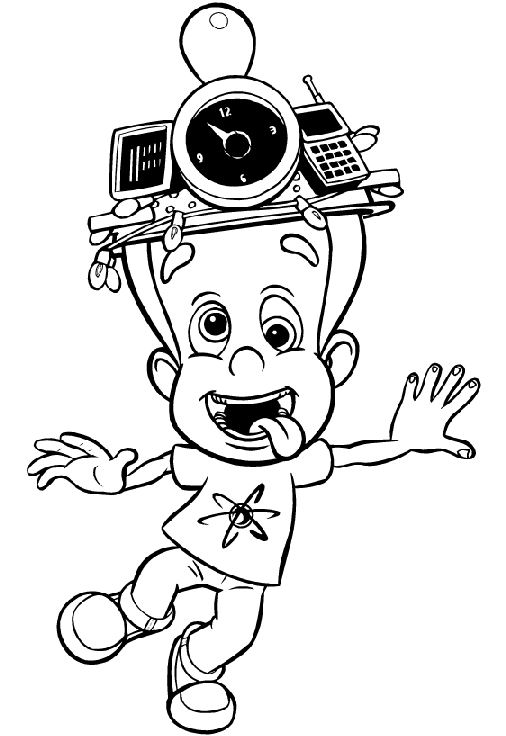 Раскраска: Джимми Нейтрон (мультфильмы) #48930 - Бесплатные раскраски для печати