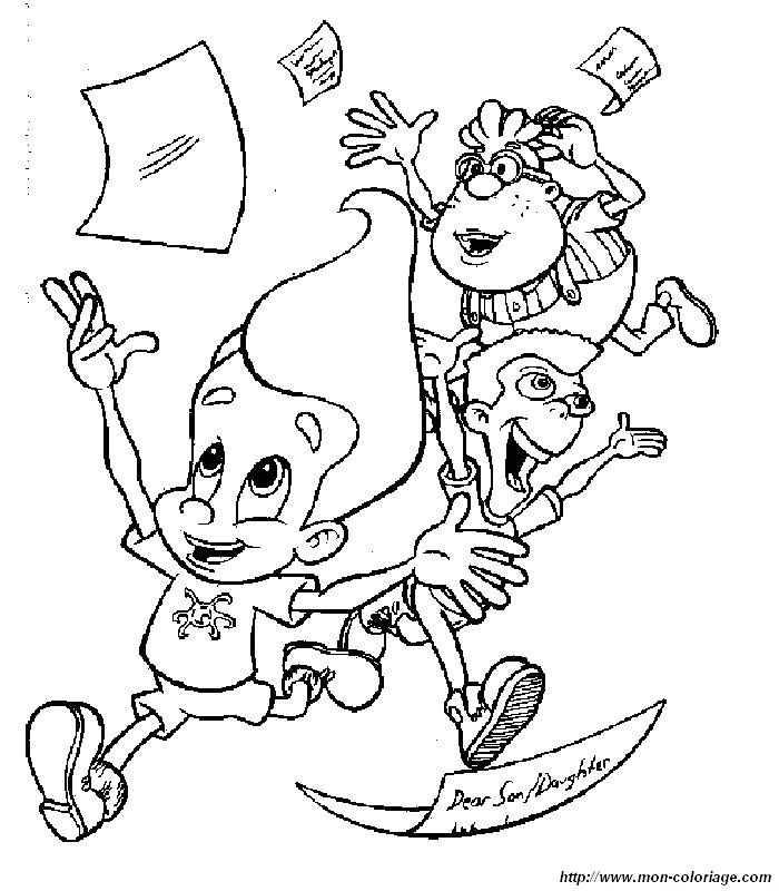 Раскраска: Джимми Нейтрон (мультфильмы) #48960 - Бесплатные раскраски для печати