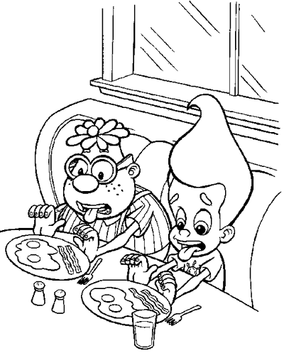 Раскраска: Джимми Нейтрон (мультфильмы) #48987 - Бесплатные раскраски для печати