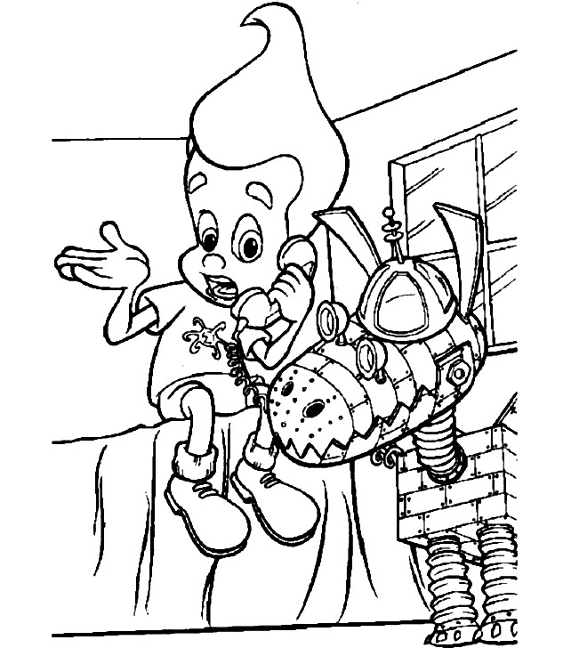 Раскраска: Джимми Нейтрон (мультфильмы) #49030 - Бесплатные раскраски для печати